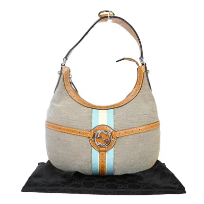 Gucci Sherry Brown Canvas Shoulder Bag () In Neutral