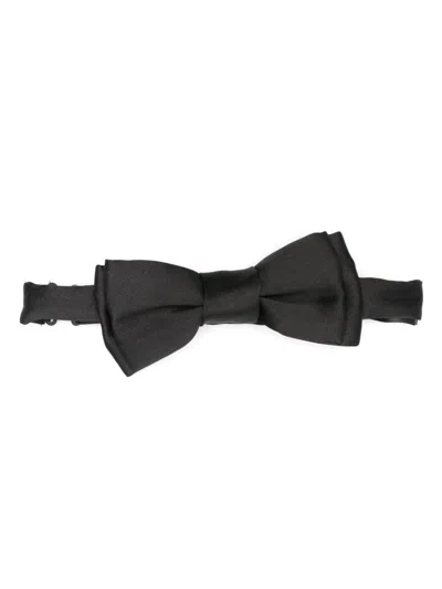 Paul Smith Plain Silk Bow Tie In Black