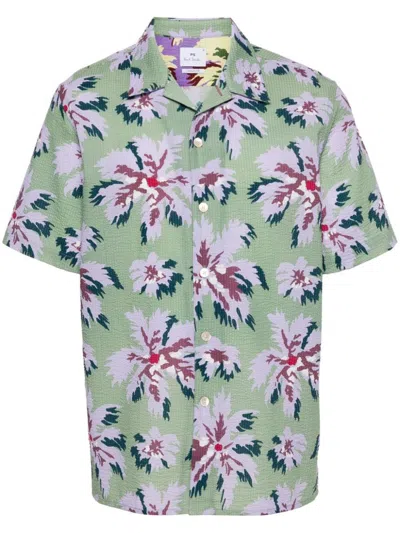 Paul Smith Printed Casual Shirt In Multicolour