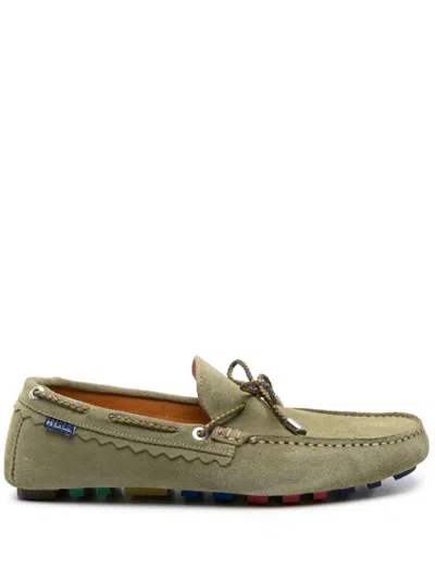 Paul Smith Springfield Suede Leather Loafers In Green