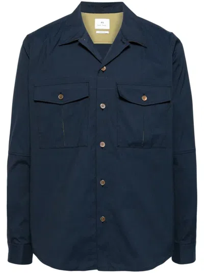 Paul Smith Utility Shirt In Blue