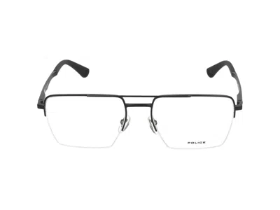 Police Eyeglasses In Black Semi-gloss Total