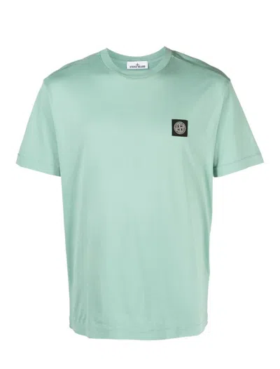 Stone Island T-shirts And Polos In Verde Chiaro