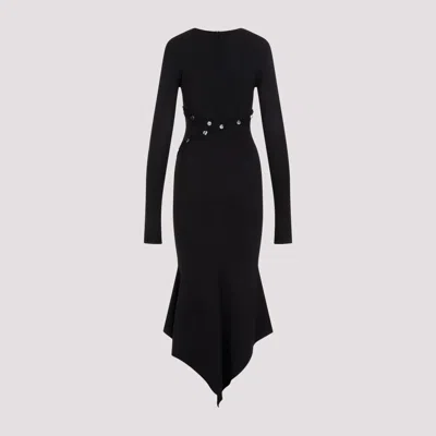 Attico The  Longuette Midi Dress Clothing In Black