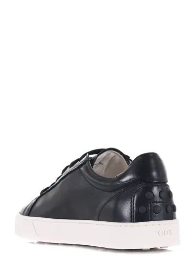 Tod's Leather Sneakers In Black