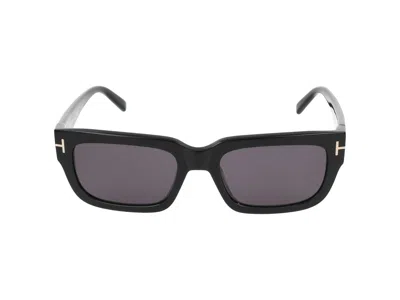 Tom Ford Sunglasses In Glossy Black/smoke