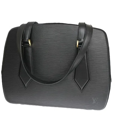 Pre-owned Louis Vuitton Voltaire Black Leather Shoulder Bag ()