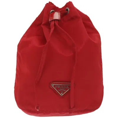 Prada Tessuto Red Synthetic Clutch Bag ()