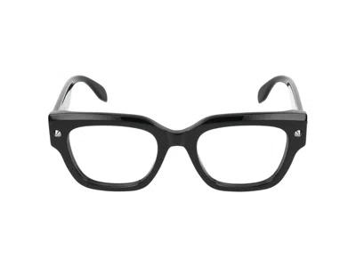 Alexander Mcqueen Eyeglasses In Black Black Transparent