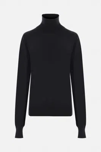 The Row Eva Rollneck Sweater In Black