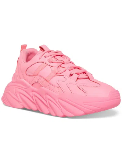 Madden Girl Wave Womens Faux Leather Lifestyle Casual And Fashion Sneakers In Pink