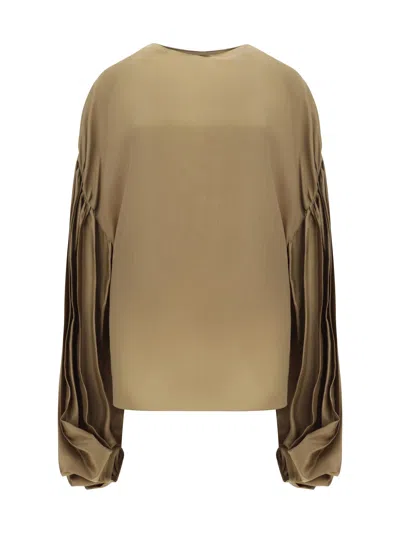 Khaite Quico Blouse In Toffee