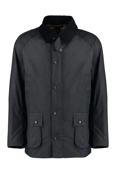 Barbour Ashby Waxed Cotton Jacket In Blue