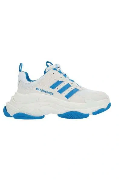Balenciaga Sneakers In White+a-blue