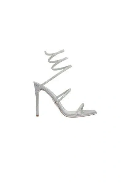 René Caovilla Sandals In Grey+silver Shade