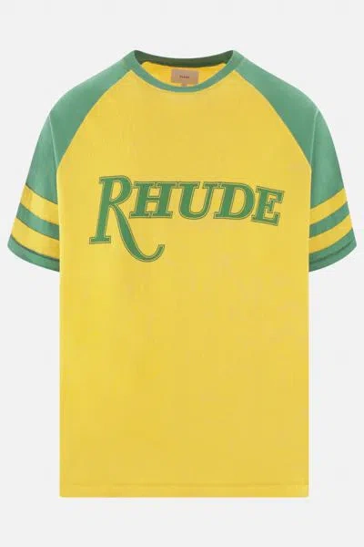 Rhude T-shirts And Polos In Yellow+green