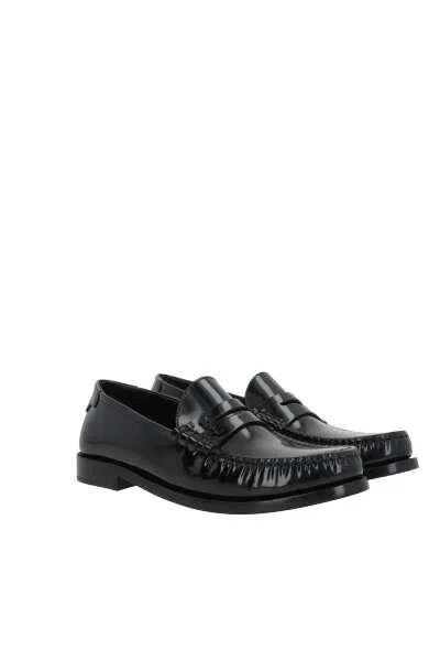 Saint Laurent Flat Shoes In Black