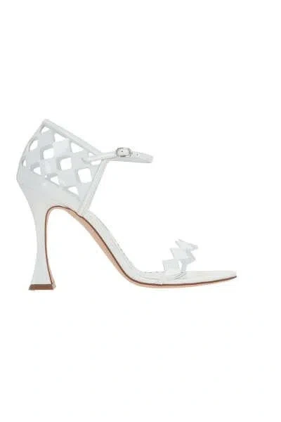 Manolo Blahnik Sandals In White