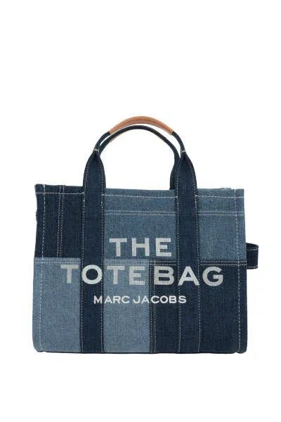 Marc Jacobs The Denim Small Tote Bag In Blue Denim
