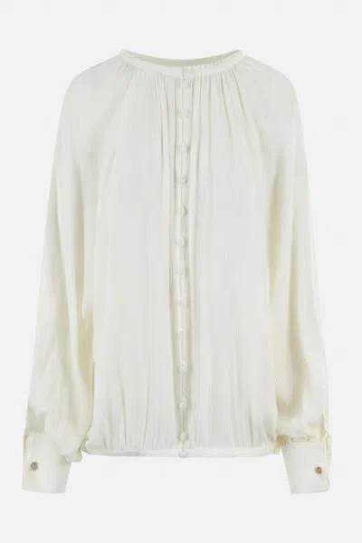 Max Mara Shirts In White Canvas