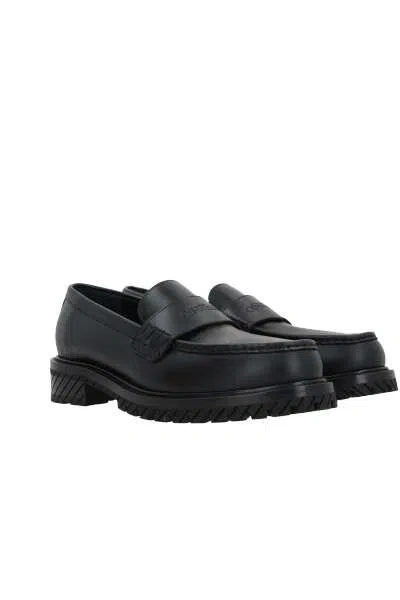 Off-white Off White Flat Shoes In Black