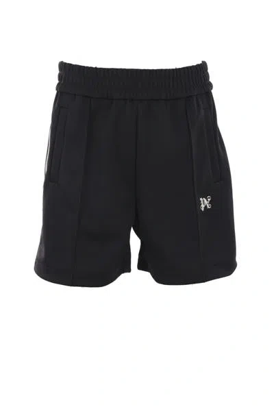Palm Angels Shorts In Black+butter+black
