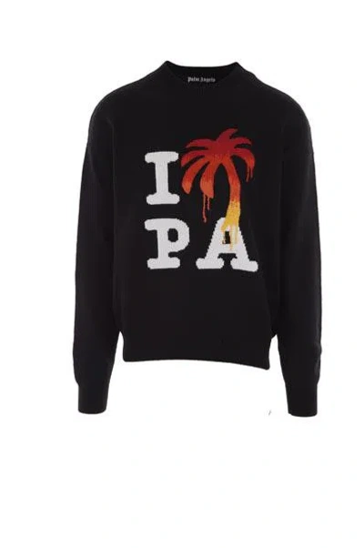 Palm Angels Sweaters In Black+red