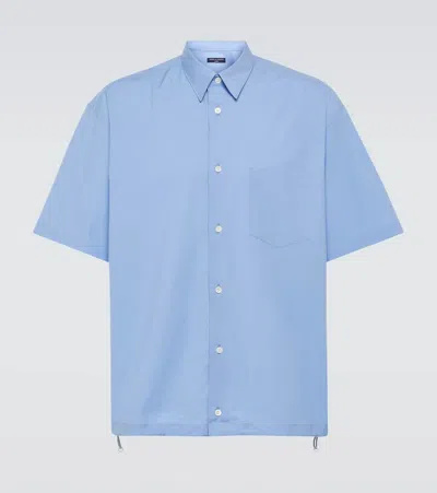 Comme Des Garçons Homme Deux Comme Des Garçons Homme Iconic Cotton Shirt With Logo Clothing In Blue