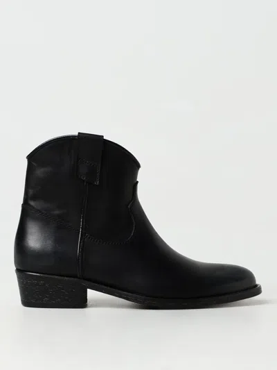 Via Roma 15 Texan Ankle Boots In Black