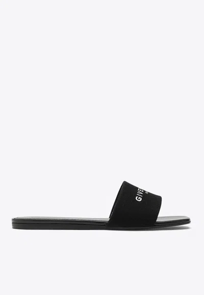 Givenchy Leather Slides In Black