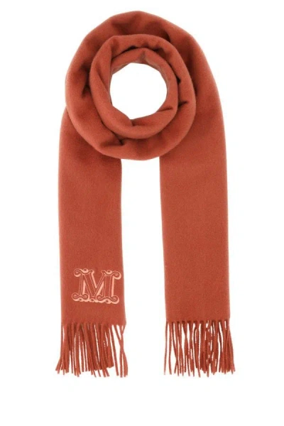 Max Mara Brick Cashmere Wsdalia Scarf In Red