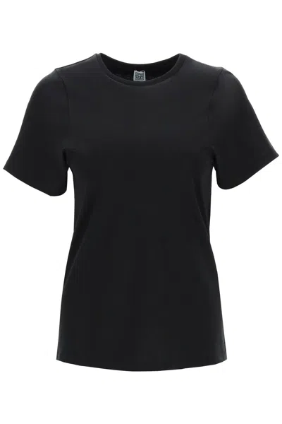 Totême Toteme Curved Seam T-shirt Women In Black