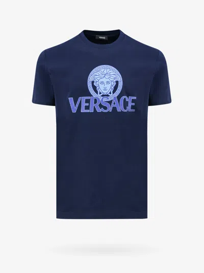 Versace Man T-shirt Man Blue T-shirts