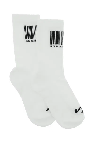 Vtmnts Barcode Socks Men In White
