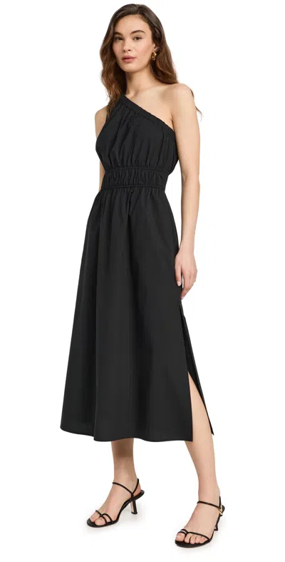 Rails Selani One-shoulder Midi Dress In Black