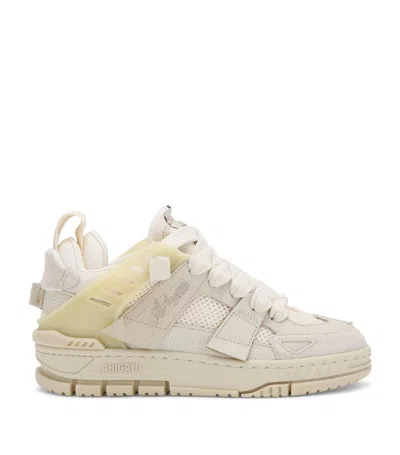 Axel Arigato Leather Area Patchwork Trainers In Beige