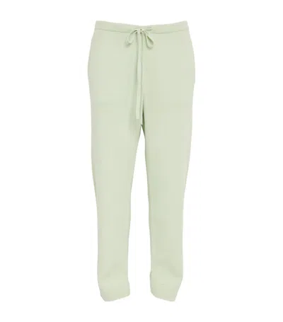God's True Cashmere Cashmere And Tiger's Eye Straight Sweatpants In Green