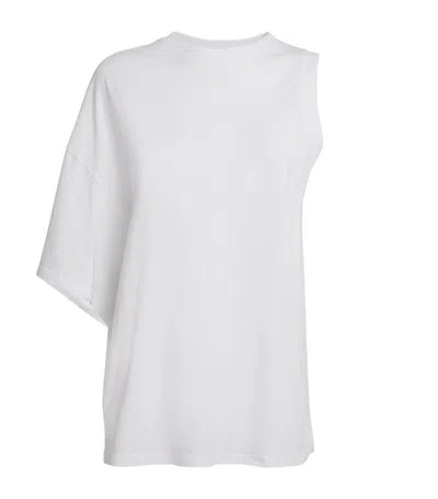 A.w.a.k.e. Asymmetric One-sleeve T-shirt In White