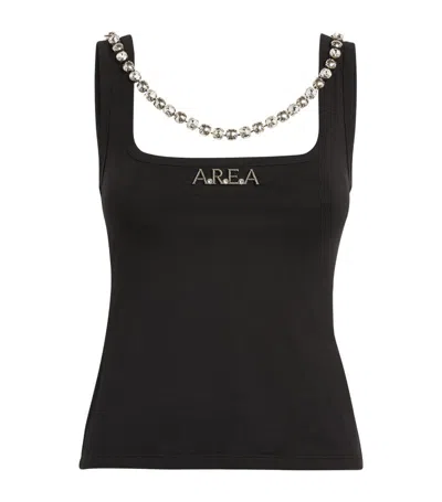 Area Nyc Nameplate Tank Top In Black