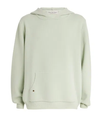 God's True Cashmere Cashmere And Tiger's Eye Hoodie In Green