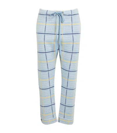 God's True Cashmere Cashmere And Lapis Lazuli Trousers In Baby Blue/lapislaz