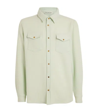 God's True Cashmere Cashmere And Tiger Eye Shirt In Green