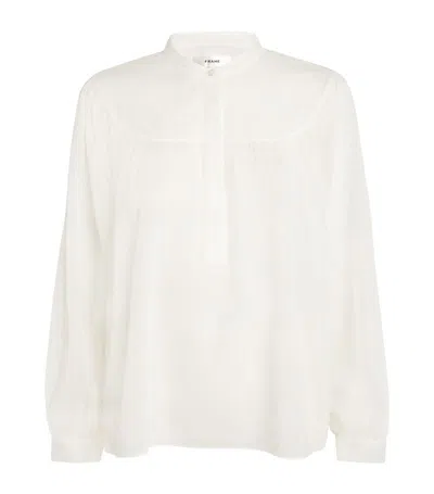 Frame Cotton Blouse In White