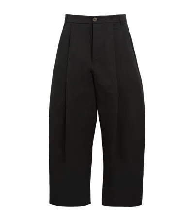 Studio Nicholson Cotton Tailored Trousers In Black