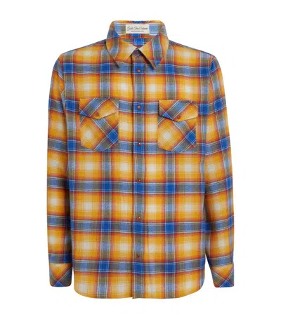 God's True Cashmere Cashmere And Carnelian Canyon Sunrise Shirt In Orange