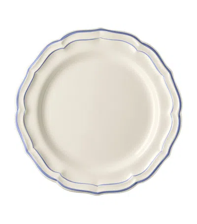 Gien Set Of 4 Filet Bleu Dinner Plates (26cm) In Multi