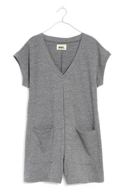 Mwl Skyterry Romper In Heather Storm