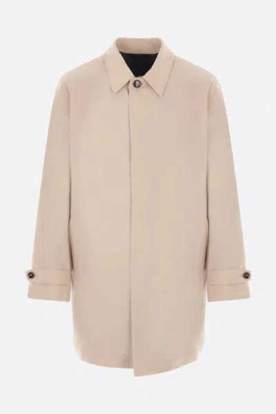 Brioni Men's Concealed Button-front Car Coat In Beige