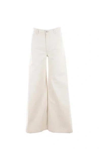 Chloé Cotton Trousers In White