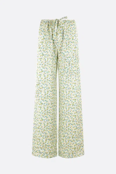 Cormio Floral-print Drawstring-waist Trousers In Yellow